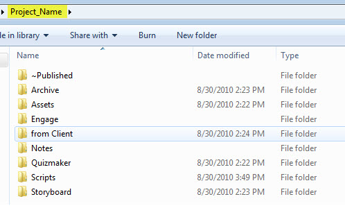 The Rapid E-Learning Blog - example of a generic course folder The Rapid E-Learning Blog - example of a generic course folder